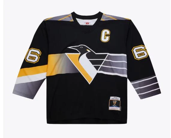 Adult Mario Lemieux Pittsburgh Penguins Mitchell & Ness 1996 Alternate Black Jersey - Men's