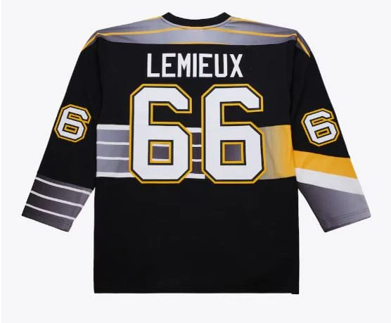 Adult Mario Lemieux Pittsburgh Penguins Mitchell & Ness 1996 Alternate Black Jersey - Men's - Image 2