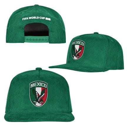 Adult Mexico 2026 FIFA World Cup Green Corduroy 5 Panel Eagle Logo Snapback Cap - Men's (Copy) - Image 3