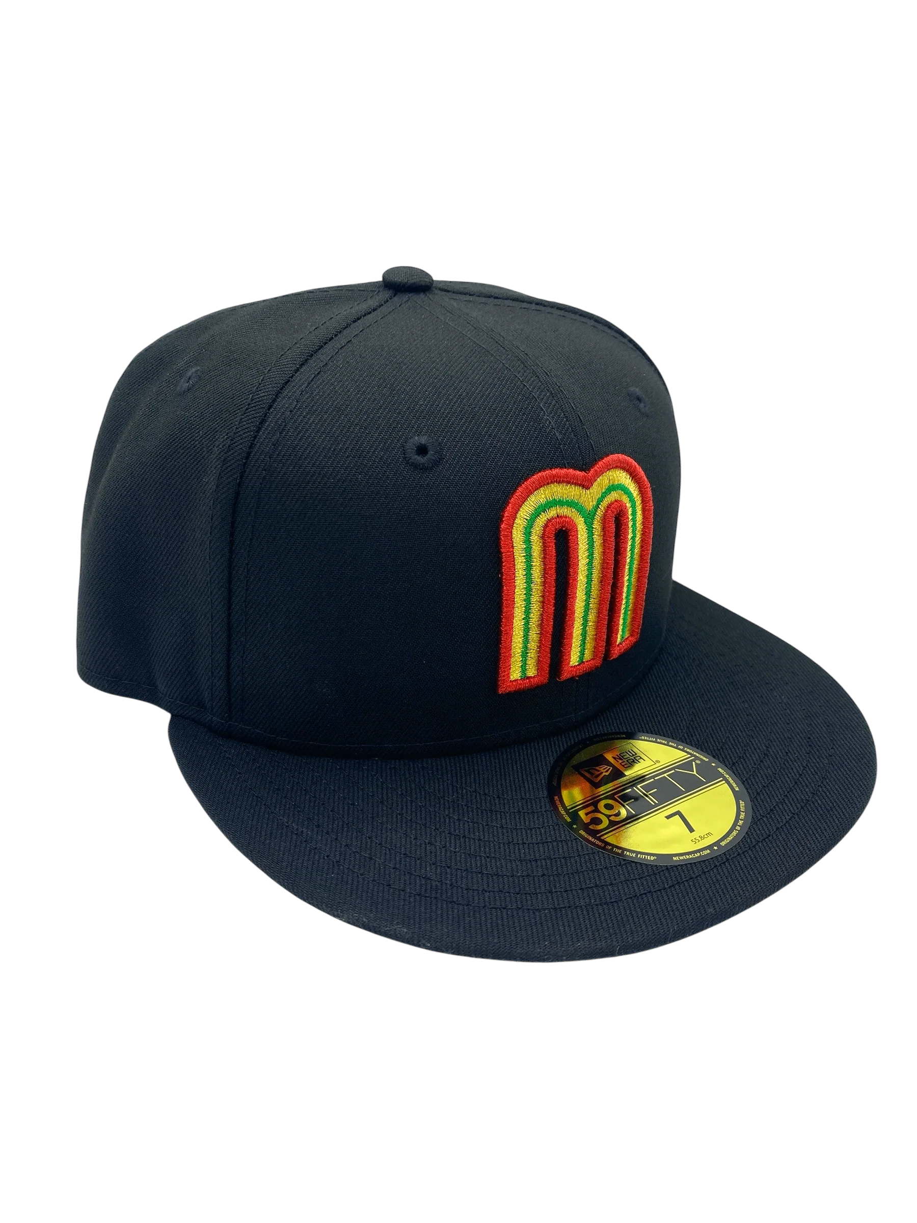 Adult Mexico New Era Black/Gold Logo Custom 59FIFTY Fitted Hat -Men's - Image 5