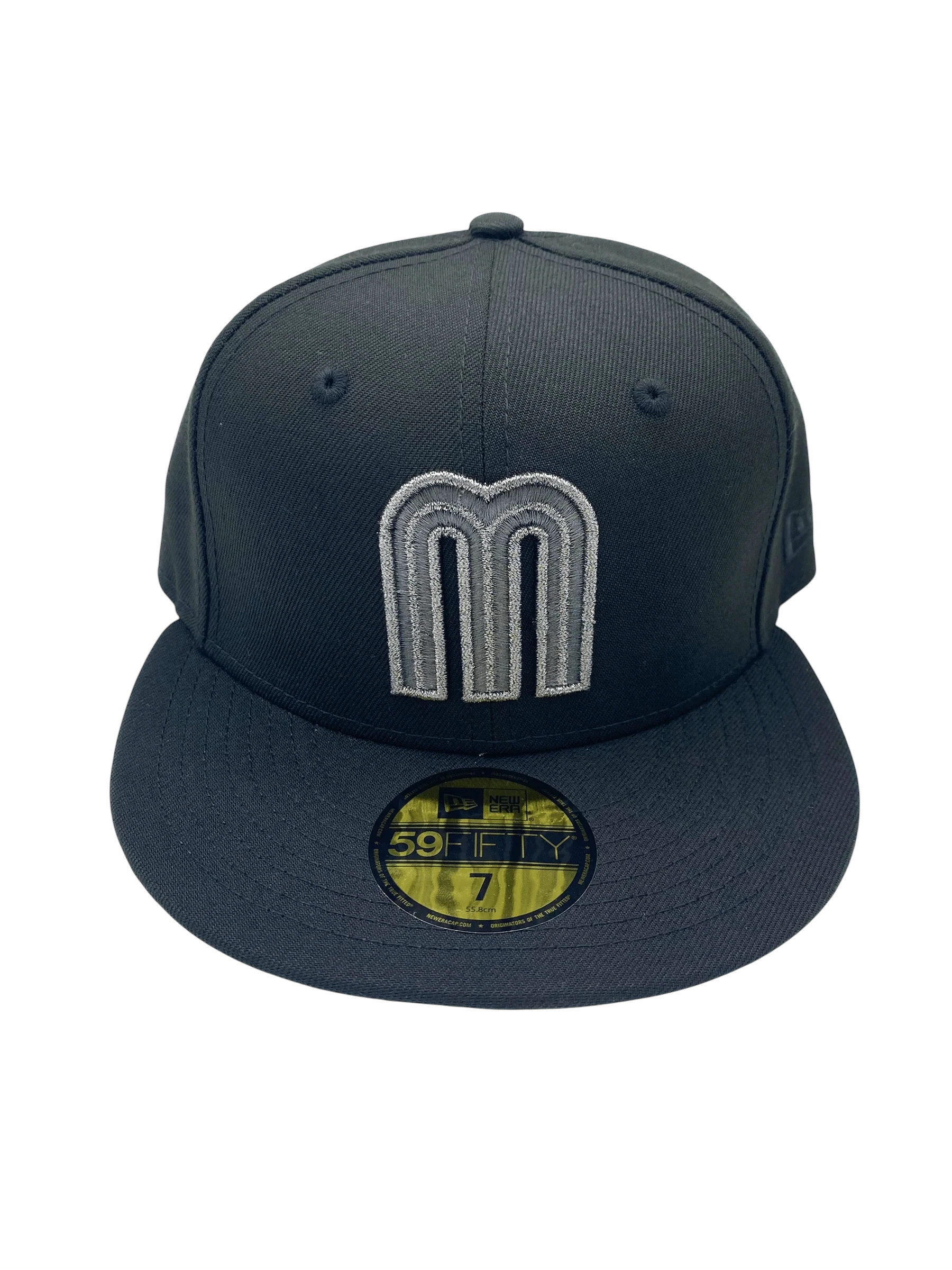 Adult Mexico New Era Black Tonal Custom 59FIFTY Fitted Hat -Men's - Image 4