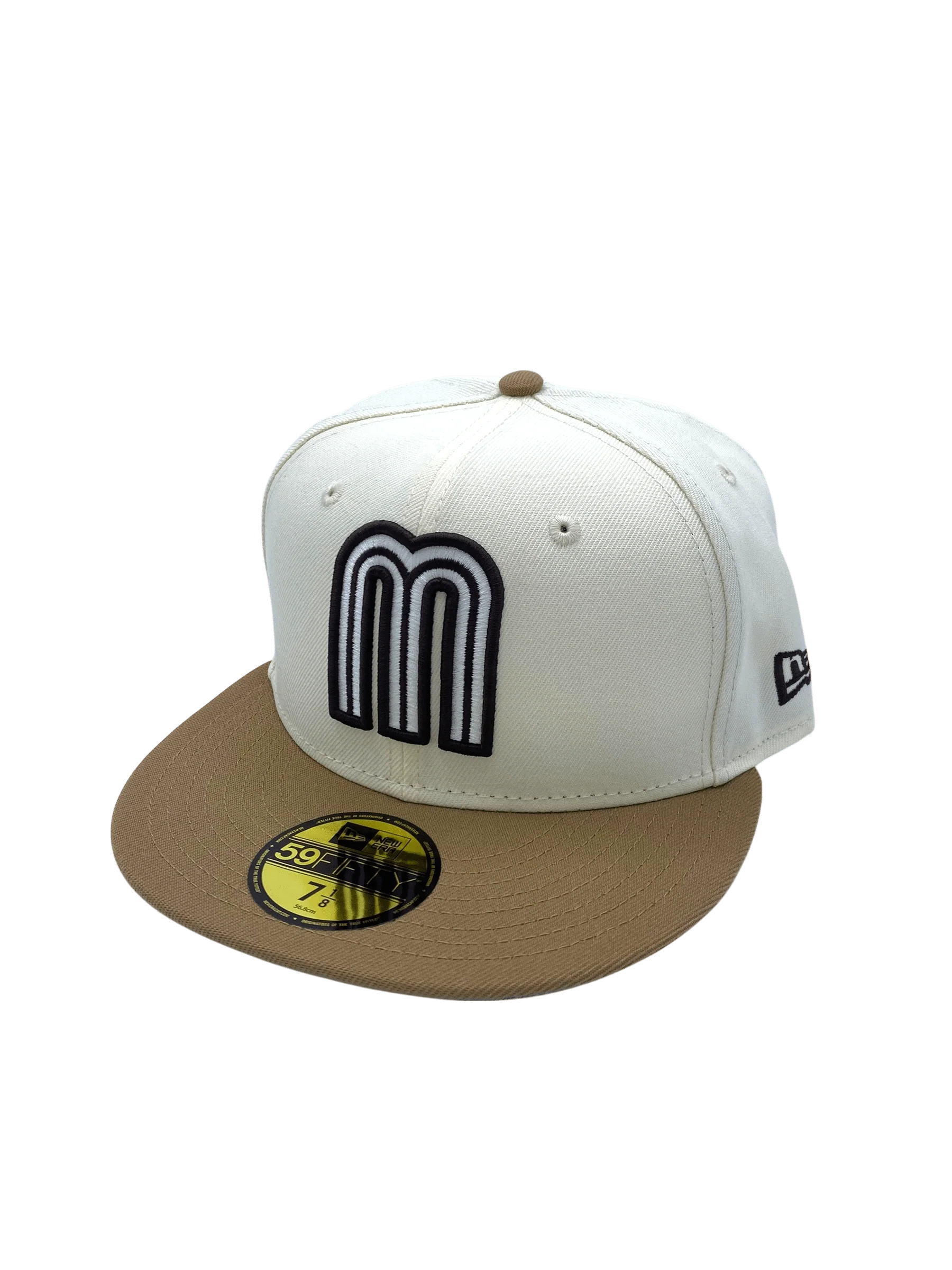 Adult Mexico New Era Chrome/Tan Custom 59FIFTY Fitted Hat -Men's