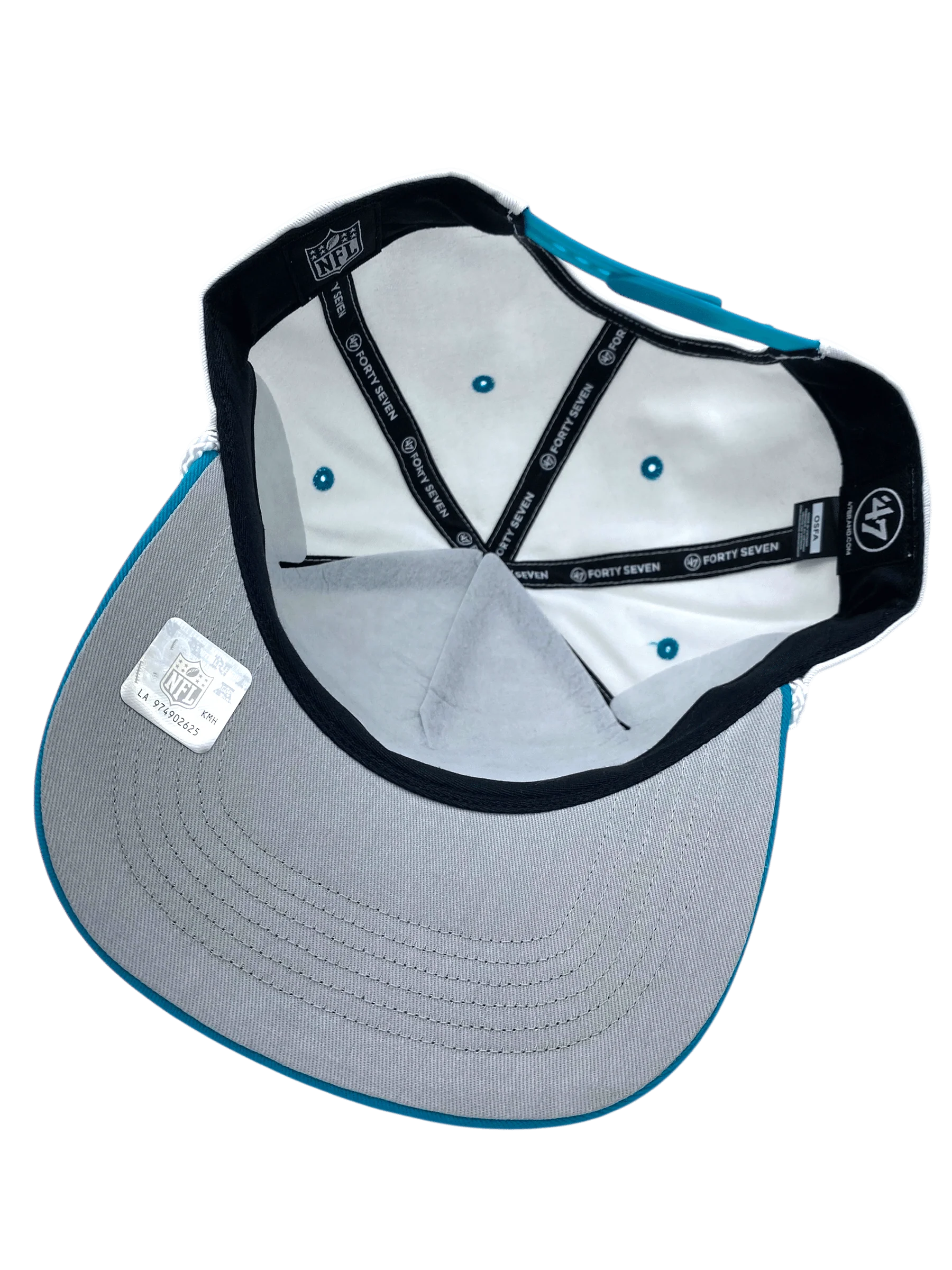 Adult Miami Dolphins '47 White/Teal Roscoe 2 Tone Hitch Adjustable Snapback Hat - Men's - Image 2