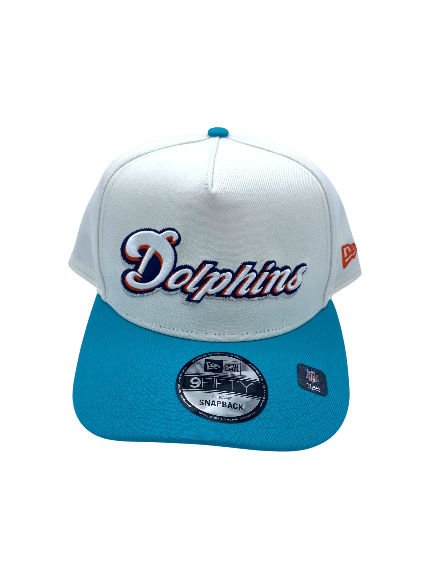 Adult Miami Dolphins New Era x Pro Image Chrome A-Frame 9FIFTY Adjustable Snapback Hat - Men's - Image 4