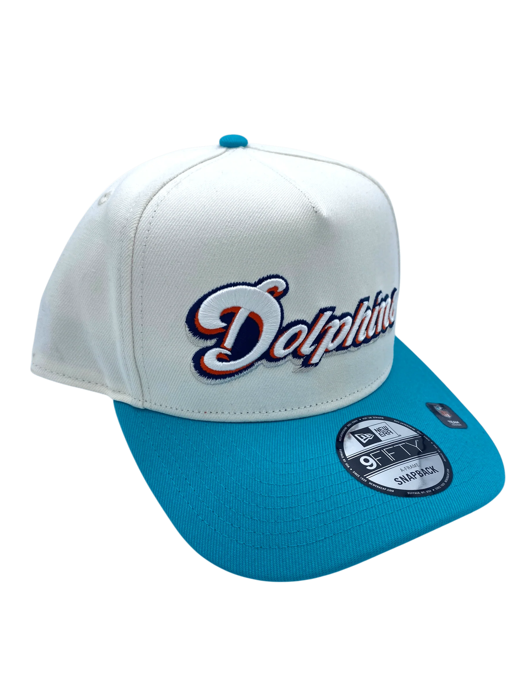 Adult Miami Dolphins New Era x Pro Image Chrome A-Frame 9FIFTY Adjustable Snapback Hat - Men's - Image 5