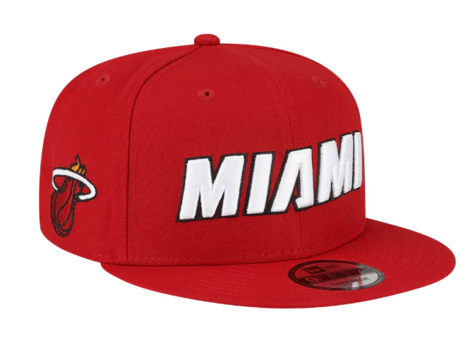 Adult Miami Heat New Era Red NBA Statement 9FIFTY Snapback Hat - Men's
