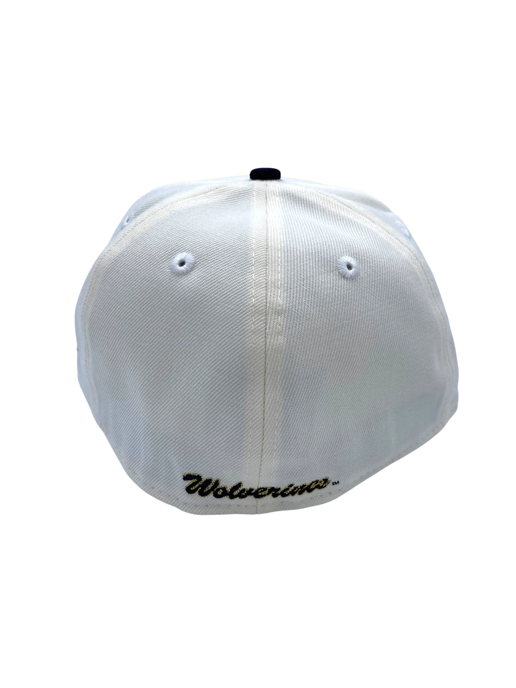 Adult Michigan Wolverines New Era Chrome/Navy Custom Side Patch 59FIFTY Fitted Hat - Men's - Image 7