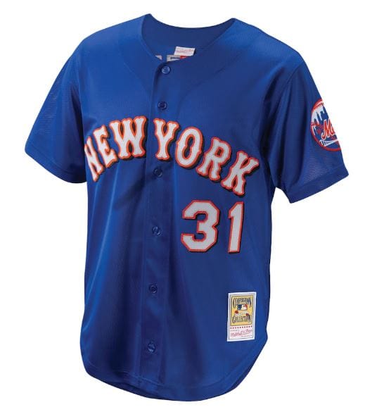 Adult Mike Piazza New York Mets Mitchell & Ness Blue Cooperstown Mesh Batting Practice Jersey - Men's - Image 3