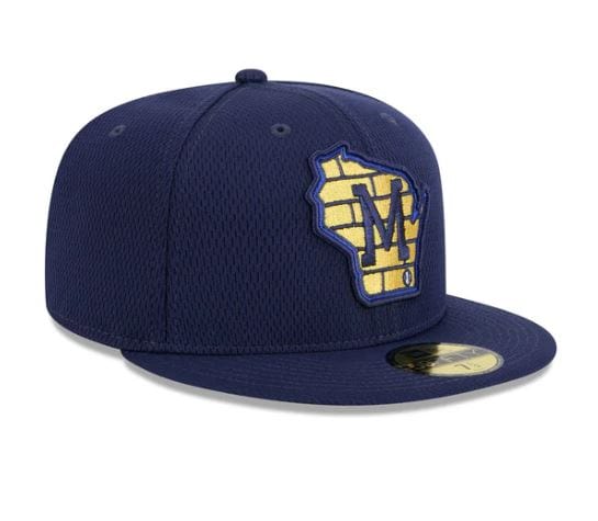 Adult Milwaukee Brewers New Era Navy 2025 MLB Alternate Clubhouse 59FIFTY Fitted Hat - Men's - Image 4