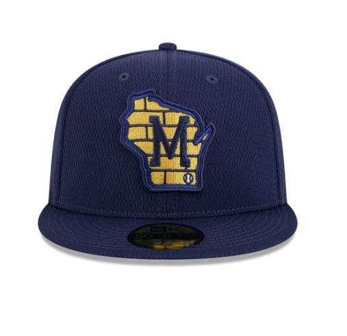 Adult Milwaukee Brewers New Era Navy 2025 MLB Alternate Clubhouse 59FIFTY Fitted Hat - Men's - Image 5