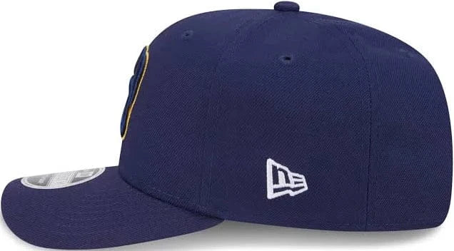 Adult Milwaukee Brewers New Era Navy Replica Team Logo 9SEVENTY Stretch-Snapback Hat - Men's - Image 3