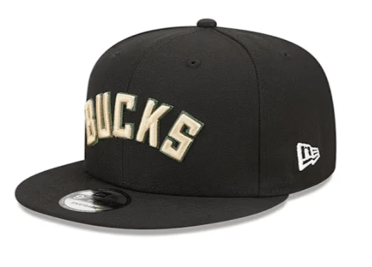 Adult Milwaukee Bucks New Era Black NBA Statement 9FIFTY Snapback Hat - Men's - Image 3