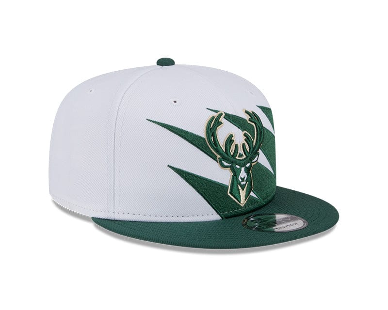 Adult Milwaukee Bucks New Era Green NBA Jagged 9FIFTY Snapback Hat - Men's - Image 4