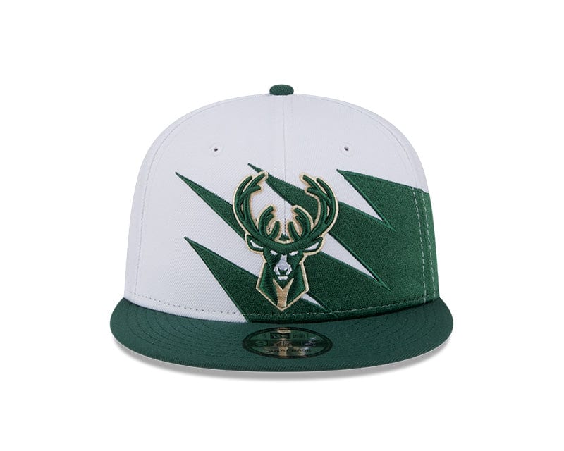 Adult Milwaukee Bucks New Era Green NBA Jagged 9FIFTY Snapback Hat - Men's - Image 5