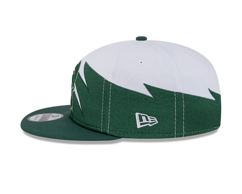 Adult Milwaukee Bucks New Era Green NBA Jagged 9FIFTY Snapback Hat - Men's - Image 6