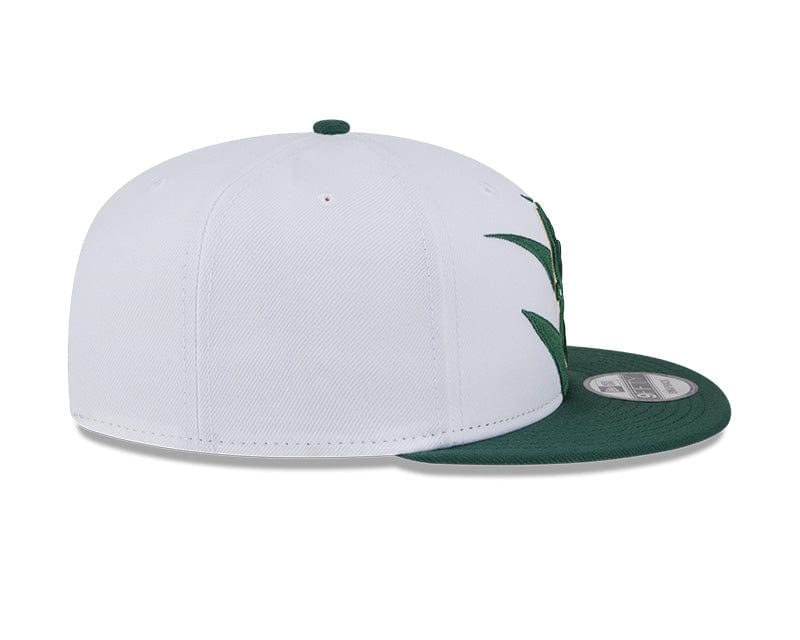 Adult Milwaukee Bucks New Era Green NBA Jagged 9FIFTY Snapback Hat - Men's - Image 7