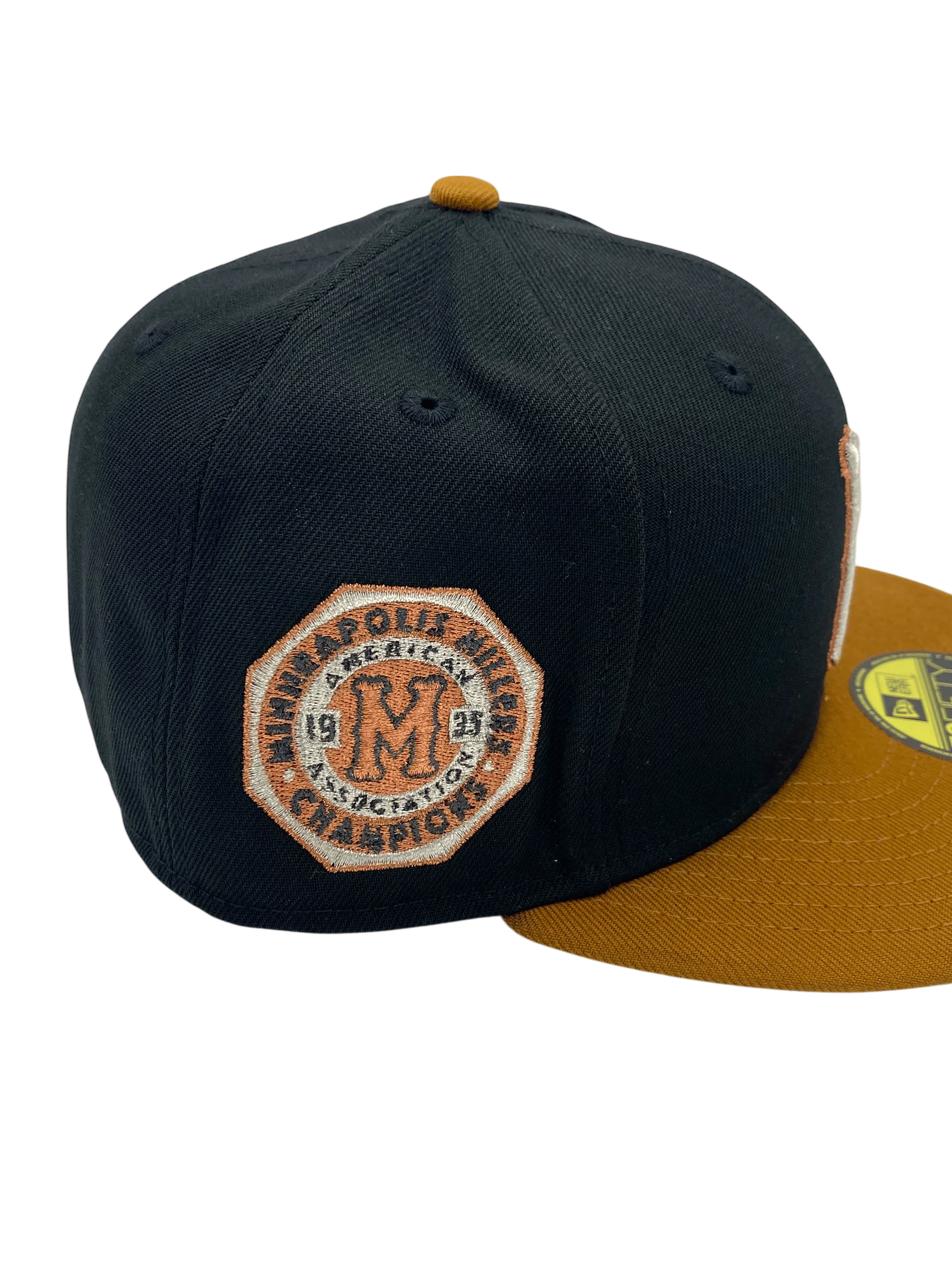Adult Minneapolis Millers New Era Black/Brown Rust Side Patch 59FIFTY Fitted Hat - Men's - Image 2