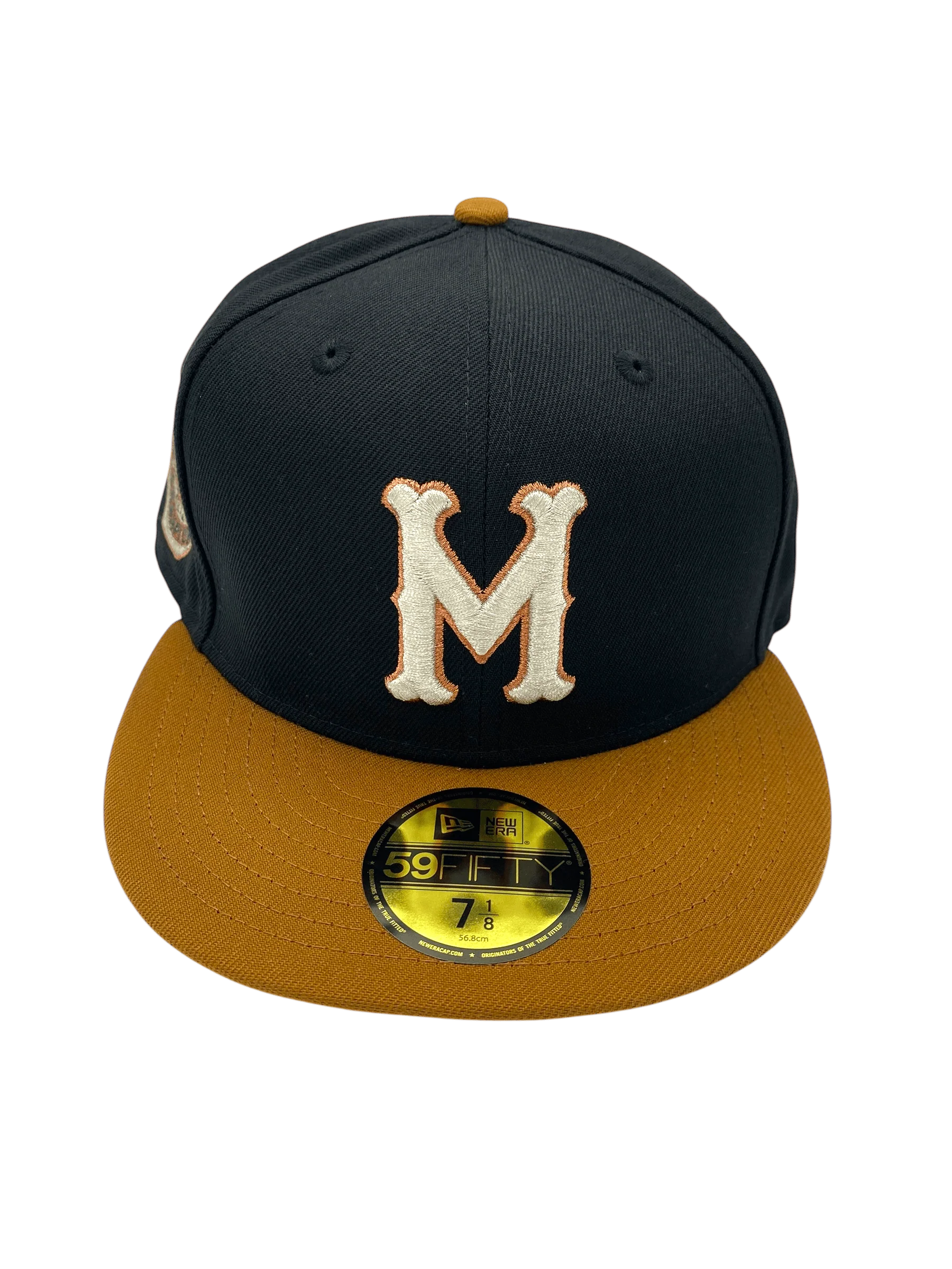 Adult Minneapolis Millers New Era Black/Brown Rust Side Patch 59FIFTY Fitted Hat - Men's - Image 4