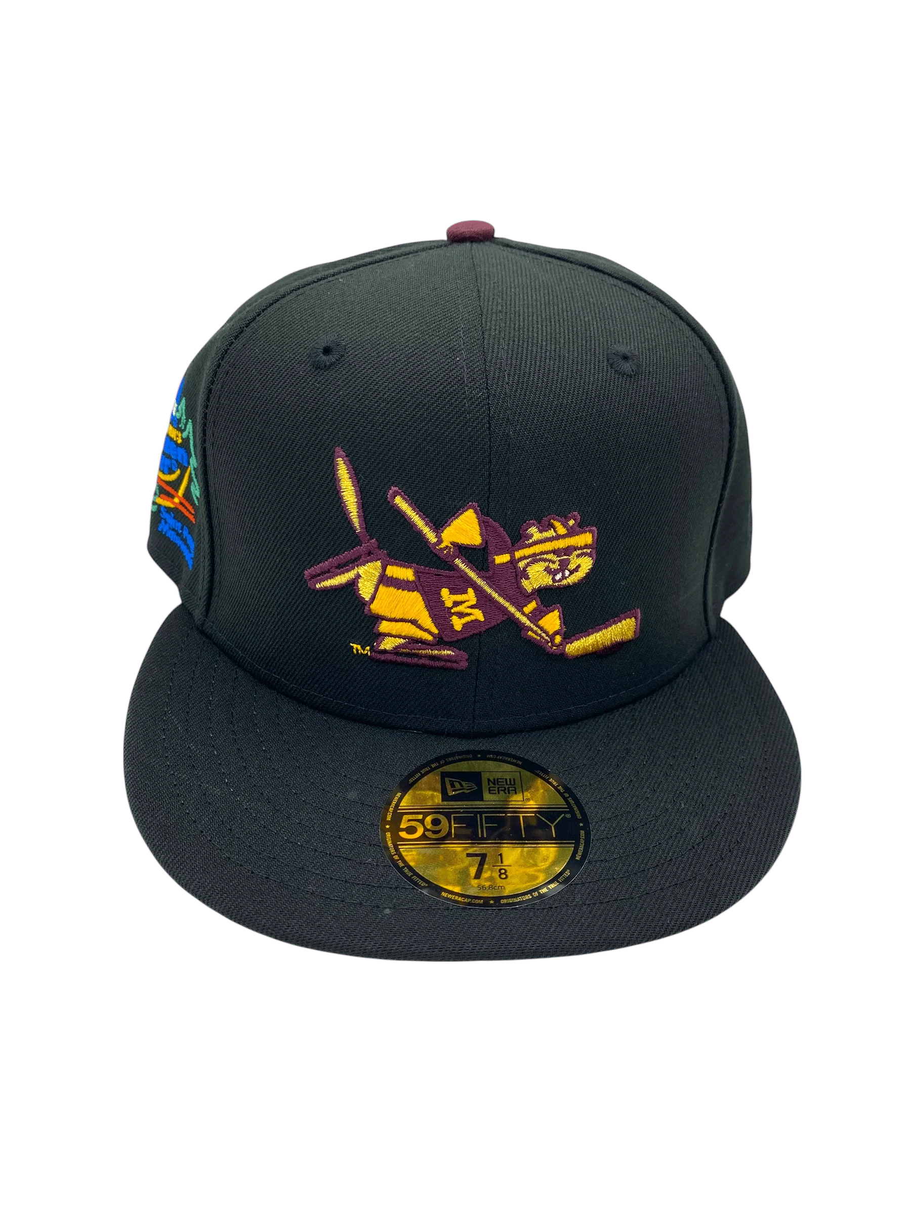 Adult Minnesota Golden Gophers New Era Black Dome Powerhouse Custom 2002 Side Patch 59FIFTY Fitted Hat - Men's - Image 5