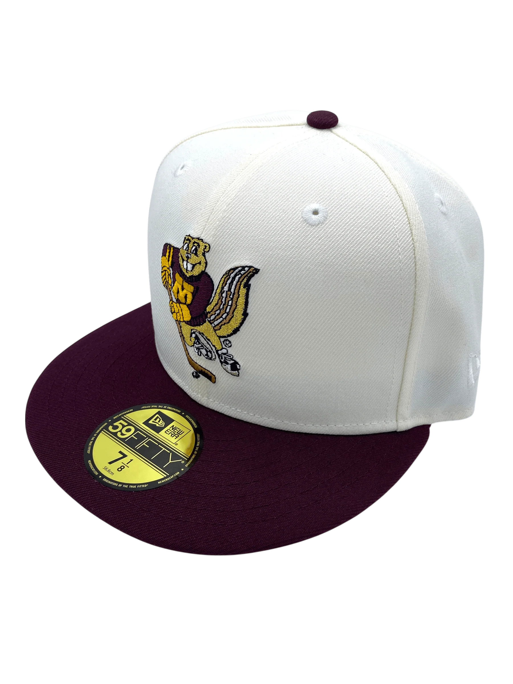 Adult Minnesota Golden Gophers New Era Chrome/Maroon Modern Gopher Custom 2002 Side Patch 59FIFTY Fitted Hat - Men's - Image 6