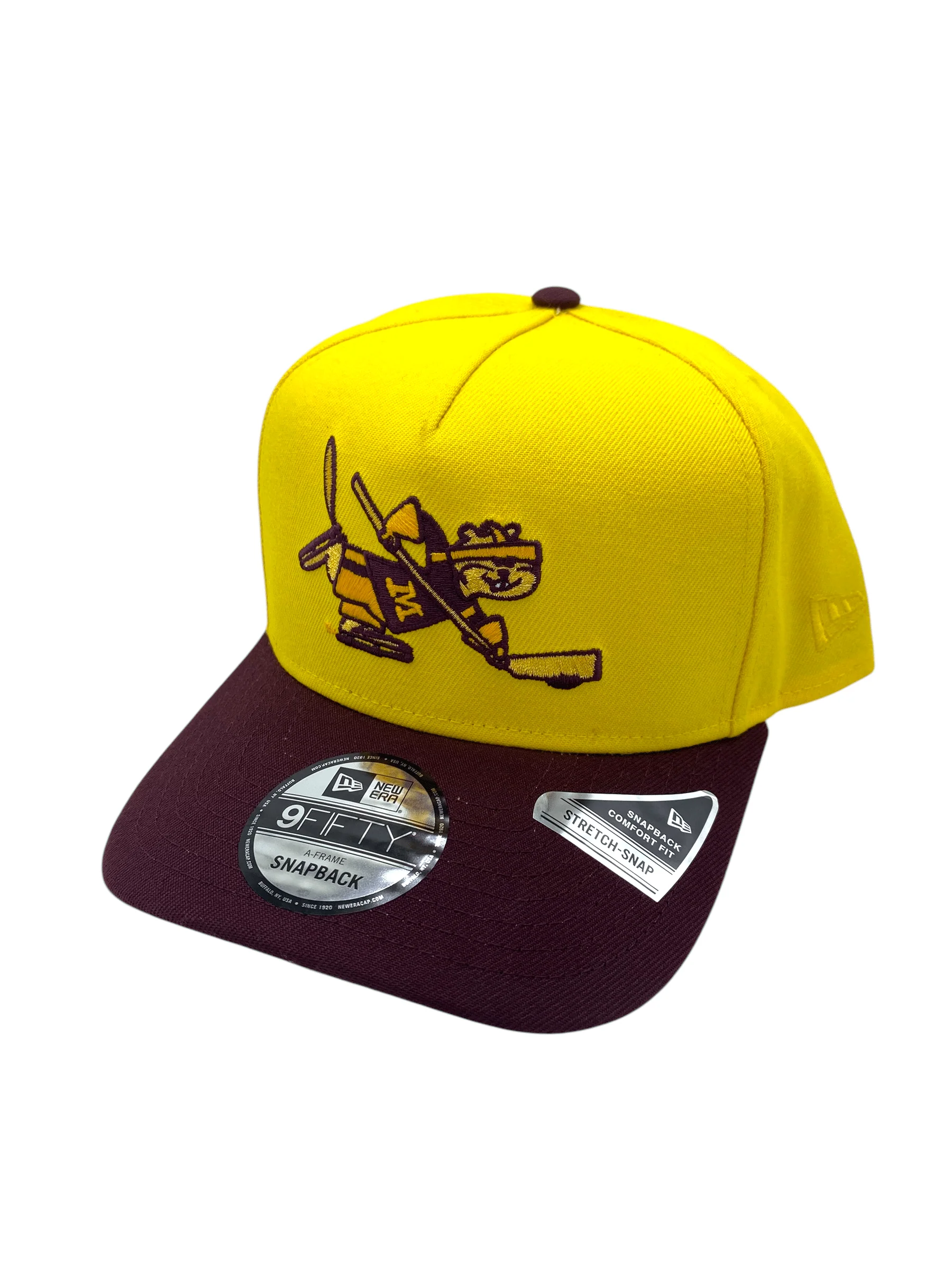 Adult Minnesota Golden Gophers New Era Gold/Maroon A-Frame 9FIFTY Adjustable Snapback Hat - Men's - Image 6