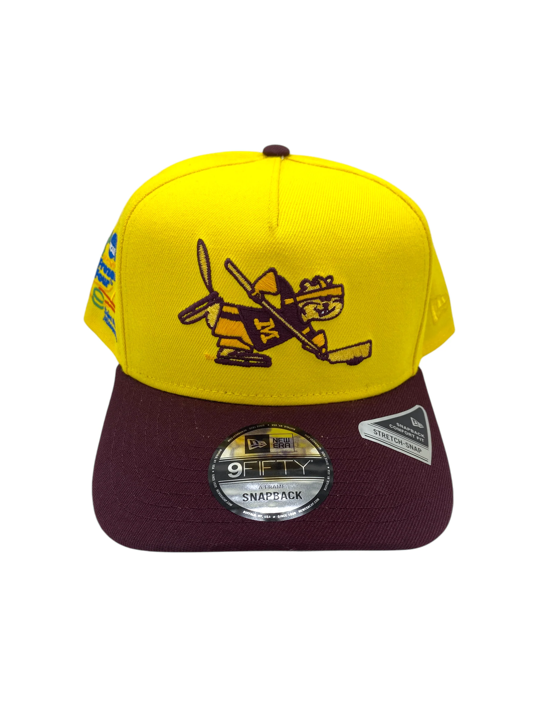 Adult Minnesota Golden Gophers New Era Gold/Maroon A-Frame 9FIFTY Adjustable Snapback Hat - Men's - Image 7