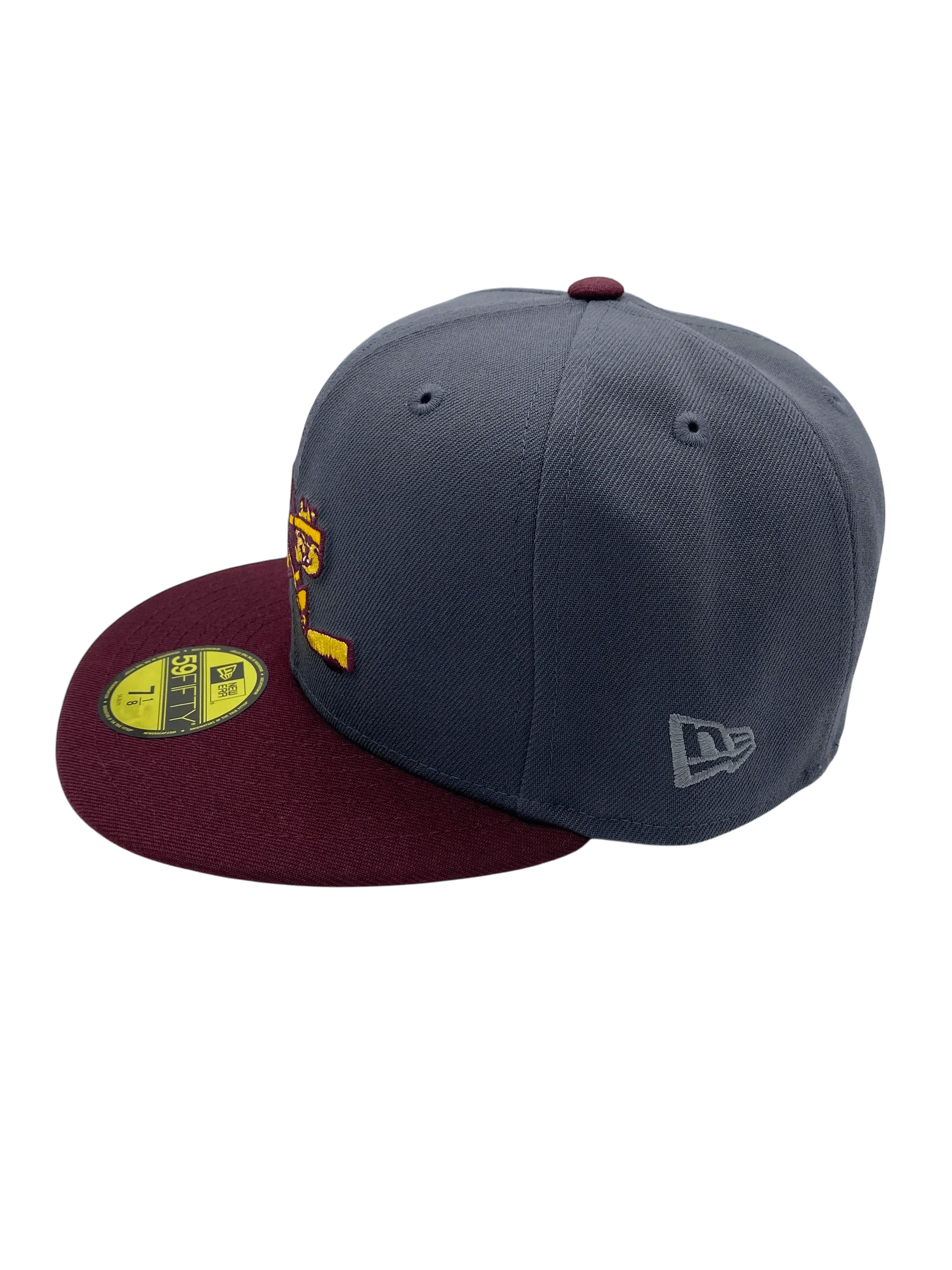 Adult Minnesota Golden Gophers New Era Gray/Maroon Custom 2002 Side Patch 59FIFTY Fitted Hat - Men's - Image 5