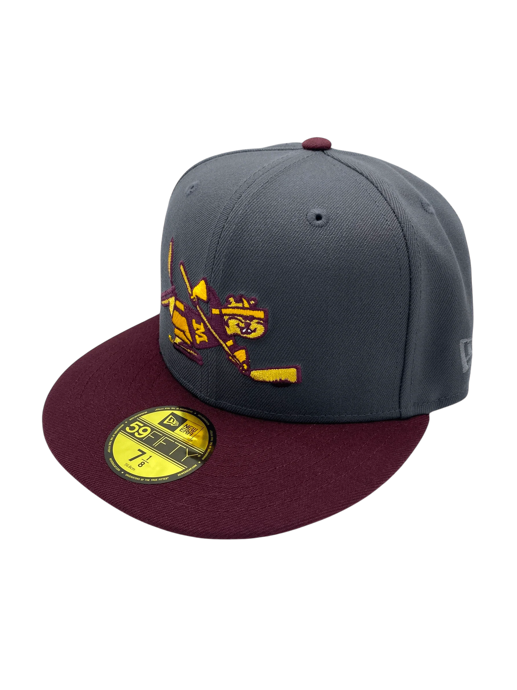 Adult Minnesota Golden Gophers New Era Gray/Maroon Custom 2002 Side Patch 59FIFTY Fitted Hat - Men's - Image 6