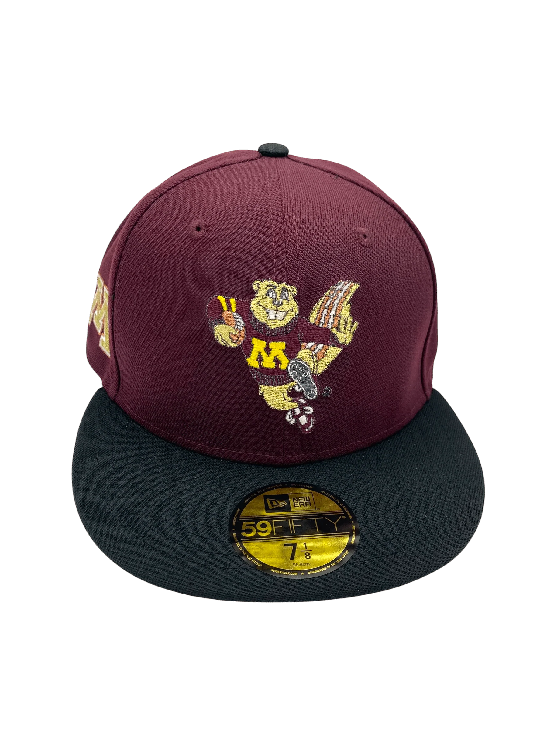 Adult Minnesota Golden Gophers New Era Maroon/Black Custom Heisman Goldy Side Patch 59FIFTY Fitted Hat - Men's - Image 4