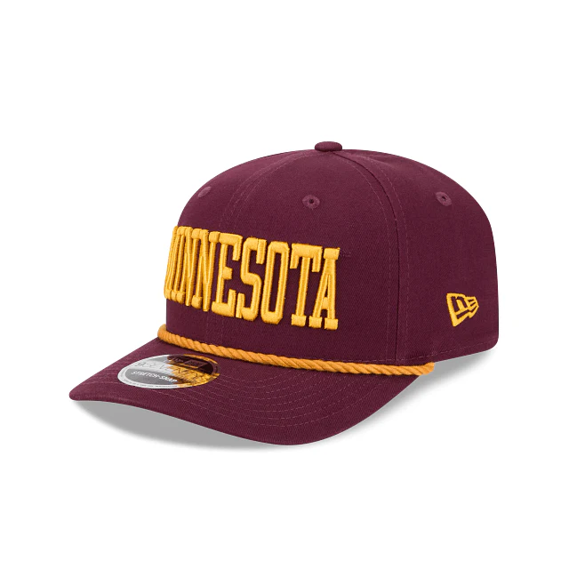 Adult Minnesota Golden Gophers New Era Maroon Cotton Wordmark Roper 9SEVENTY Stretch-Snapback Hat - Men's