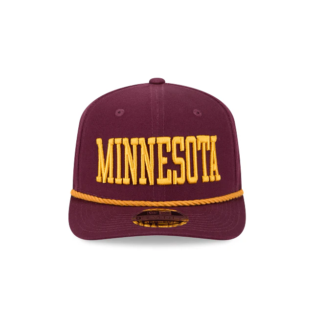 Adult Minnesota Golden Gophers New Era Maroon Cotton Wordmark Roper 9SEVENTY Stretch-Snapback Hat - Men's - Image 2