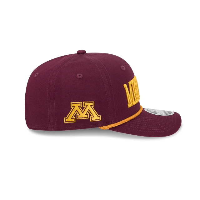 Adult Minnesota Golden Gophers New Era Maroon Cotton Wordmark Roper 9SEVENTY Stretch-Snapback Hat - Men's - Image 4