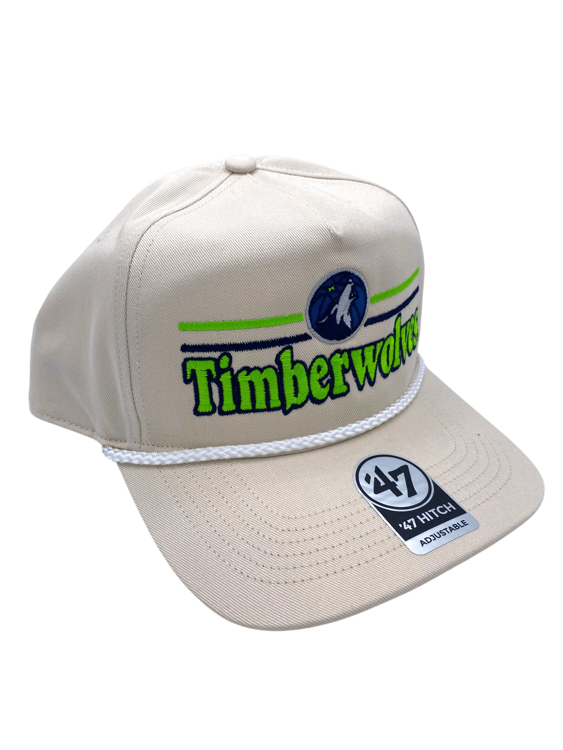 Adult Minnesota Timberwolves '47 Cream Natural Campscape Hitch Adjustable Snapback Hat - Men's - Image 4
