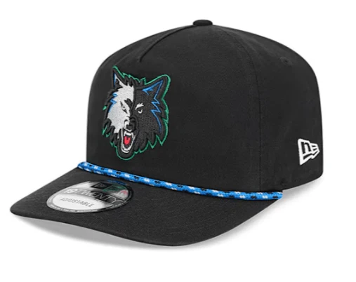 Adult Minnesota Timberwolves New Era Black Hardwood Classic 19TWENTY Adjustable Snapback Hat - Men's - Image 4