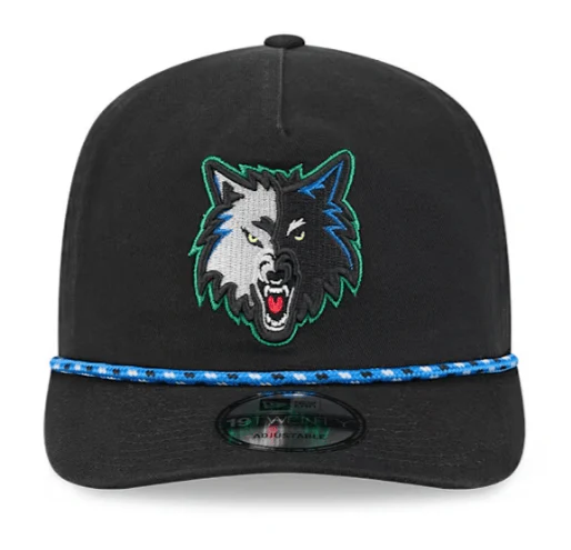 Adult Minnesota Timberwolves New Era Black Hardwood Classic 19TWENTY Adjustable Snapback Hat - Men's - Image 5