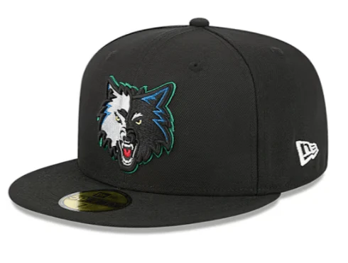 Adult Minnesota Timberwolves New Era Black Hardwood Classic 59FIFTY Fitted Hat - Men's - Image 4