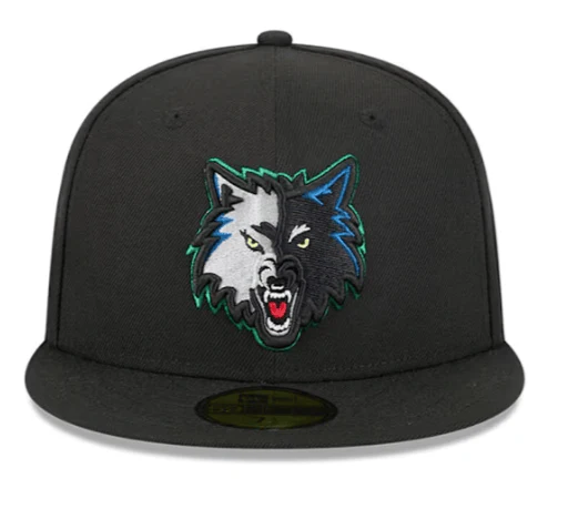 Adult Minnesota Timberwolves New Era Black Hardwood Classic 59FIFTY Fitted Hat - Men's - Image 5