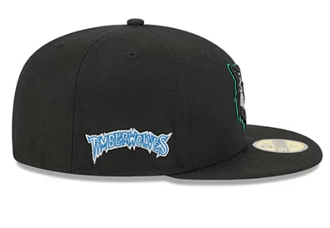 Adult Minnesota Timberwolves New Era Black Hardwood Classic 59FIFTY Fitted Hat - Men's - Image 6