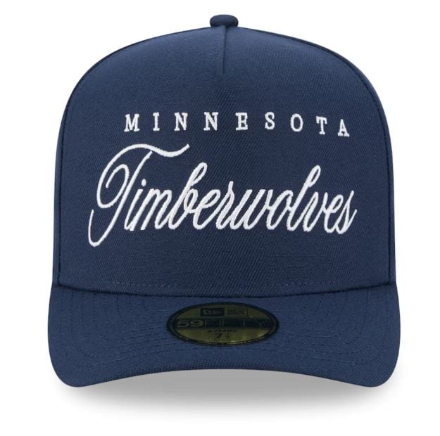 Adult Minnesota Timberwolves New Era Navy Alternate 2025 NBA Draft 59FIFTY A-Frame Fitted Hat - Men's - Image 5