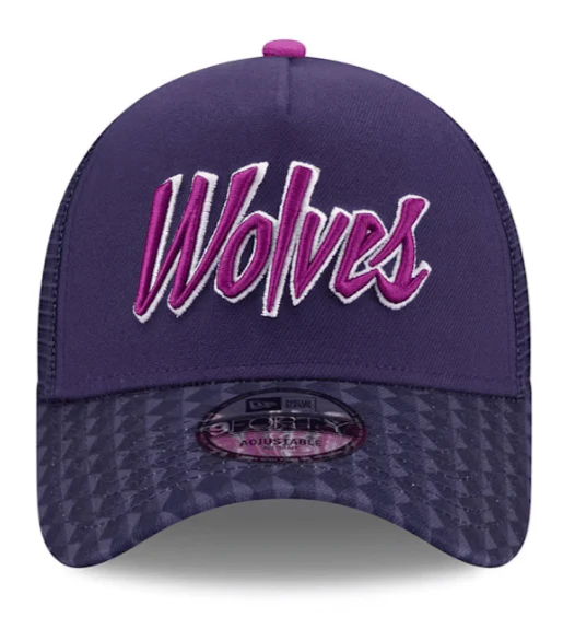 Adult Minnesota Timberwolves New Era Purple 2025-26 City Edition A-Frame 9FORTY Adjustable Hat - Men's - Image 4