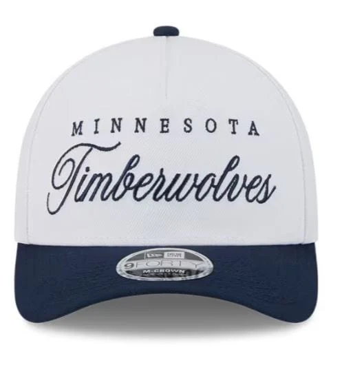 Adult Minnesota Timberwolves New Era White 2025 NBA Draft M-Crown A-Frame 9FORTY Adjustable Hat - Men's - Image 4