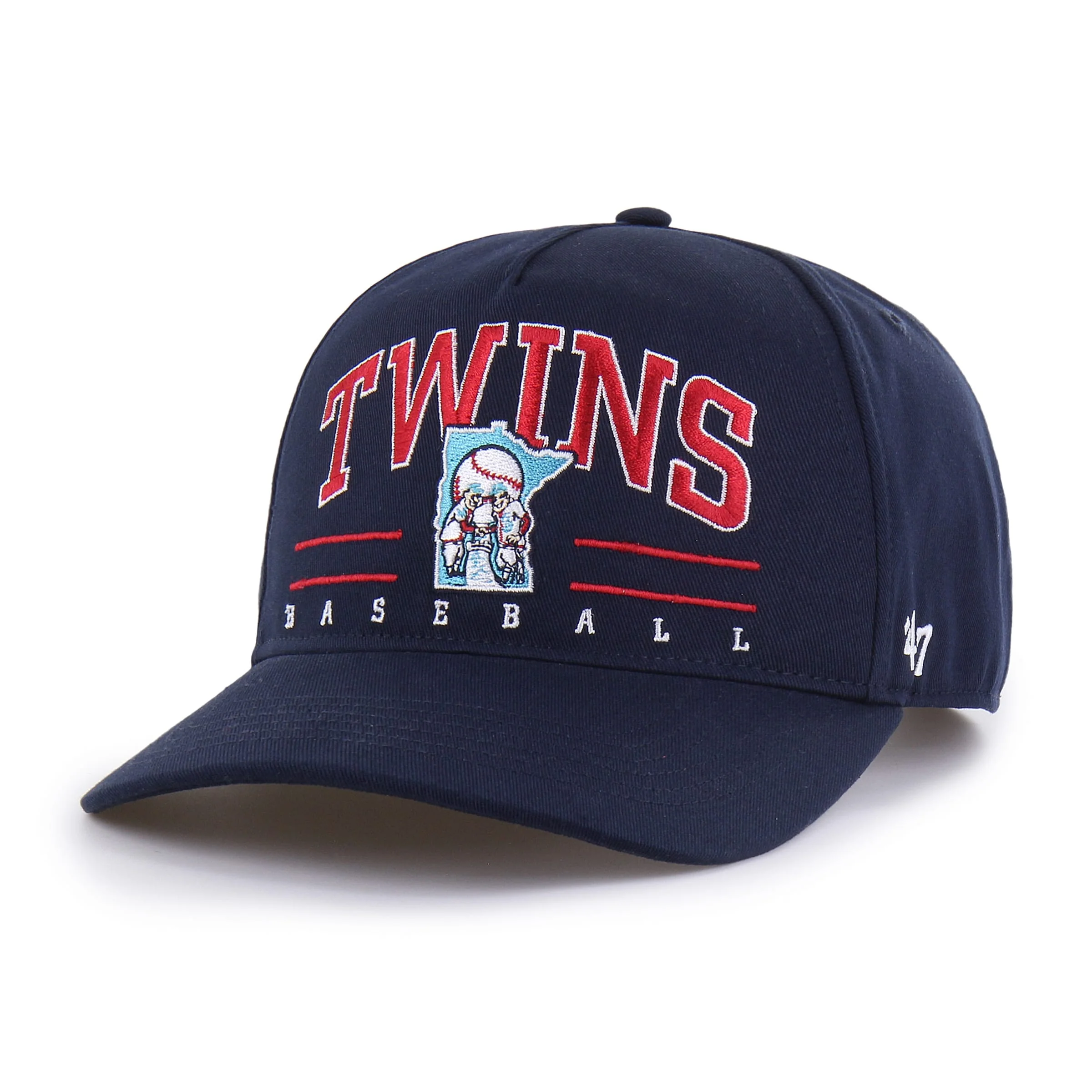 Adult Minnesota Twins Cooperstown '47 Blue Roscoe Hitch Adjustable Snapback Hat - Men's
