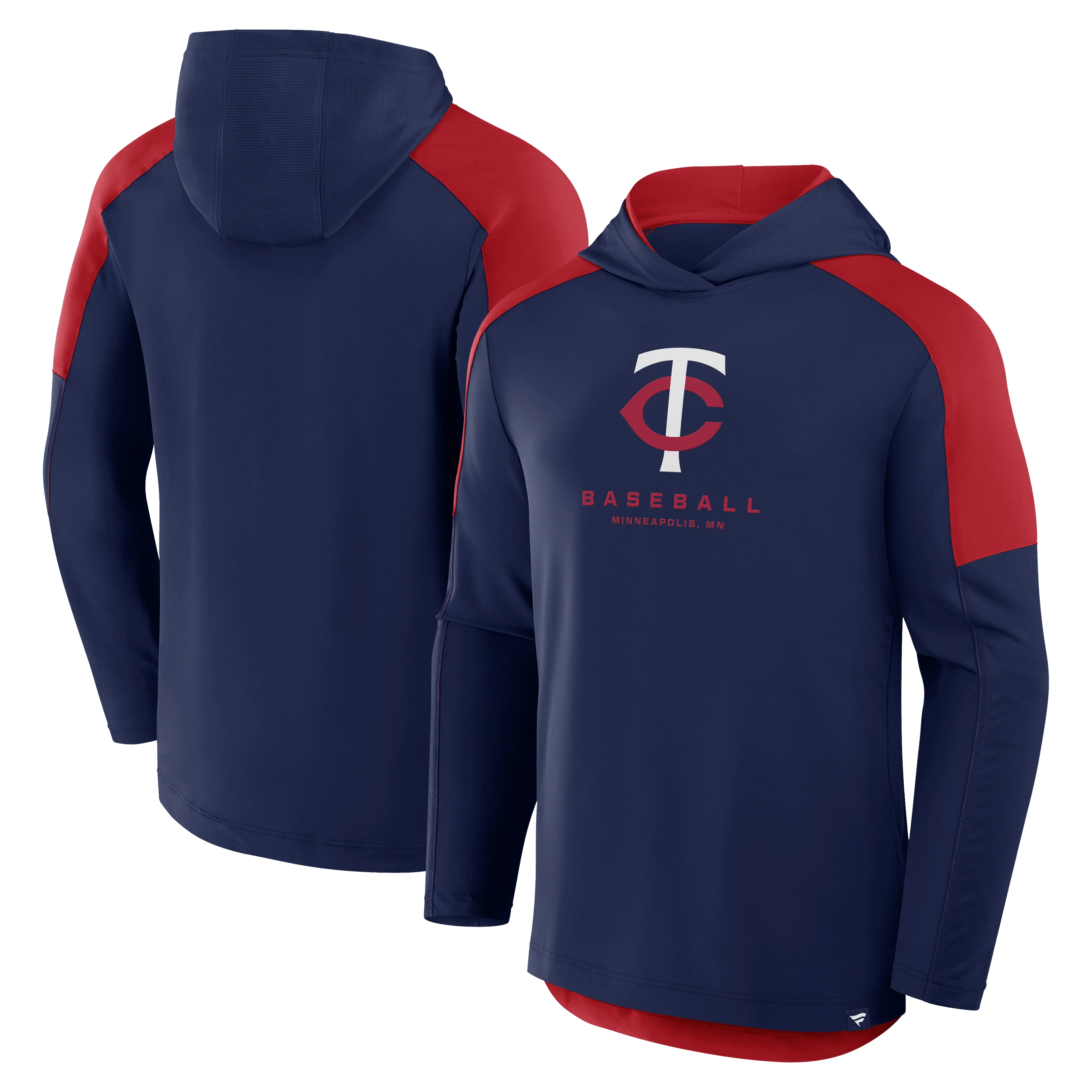 Adult Minnesota Twins Fanatics Navy/Red Meta Game Pullover Hooded Sweatshirt - Men's