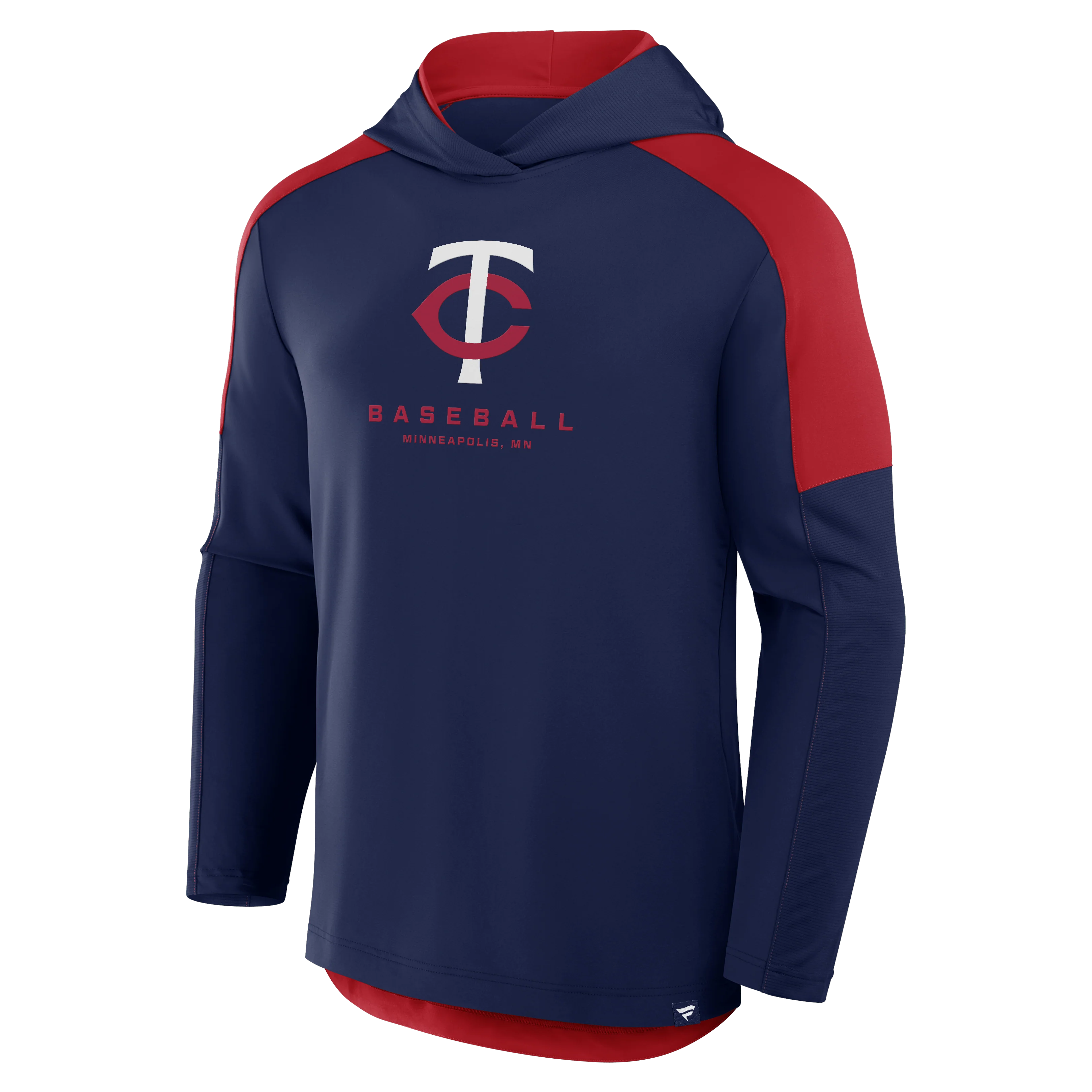 Adult Minnesota Twins Fanatics Navy/Red Meta Game Pullover Hooded Sweatshirt - Men's - Image 2