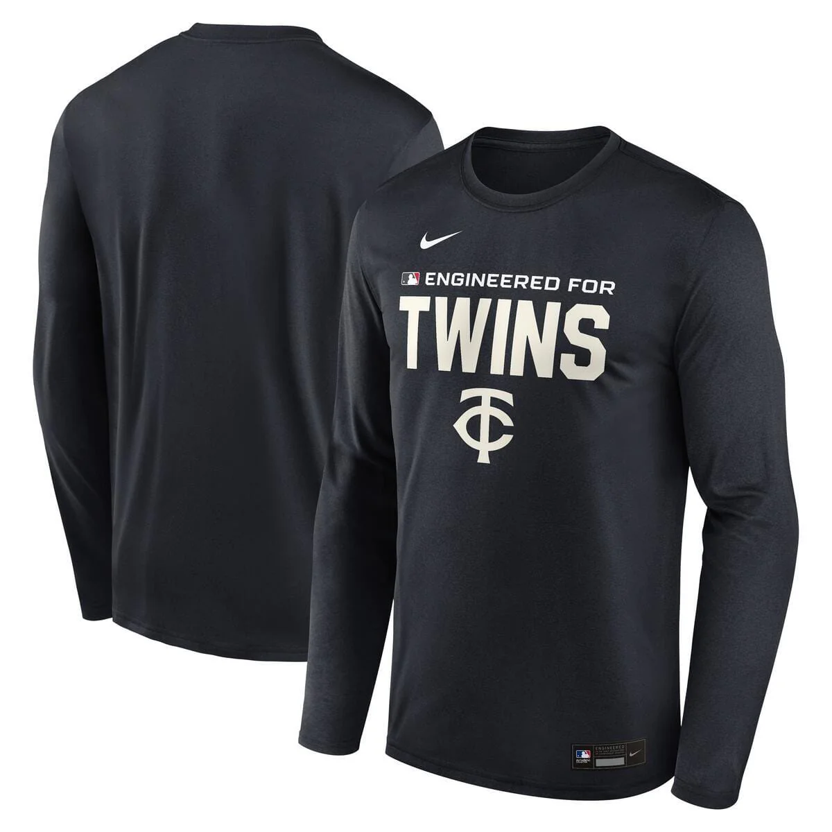 Adult Minnesota Twins Navy Nike 2026 Authentic Collection Alternate Team Issued Long Sleeve Legend T-Shirt - Men's