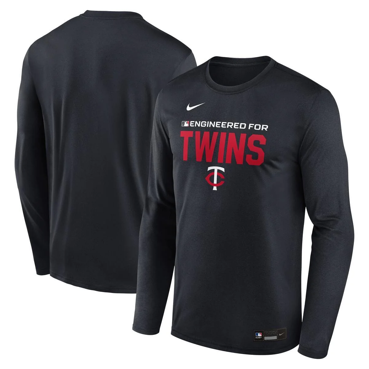 Adult Minnesota Twins Navy Nike 2026 Authentic Collection Team Issued Long Sleeve Legend T-Shirt - Men's