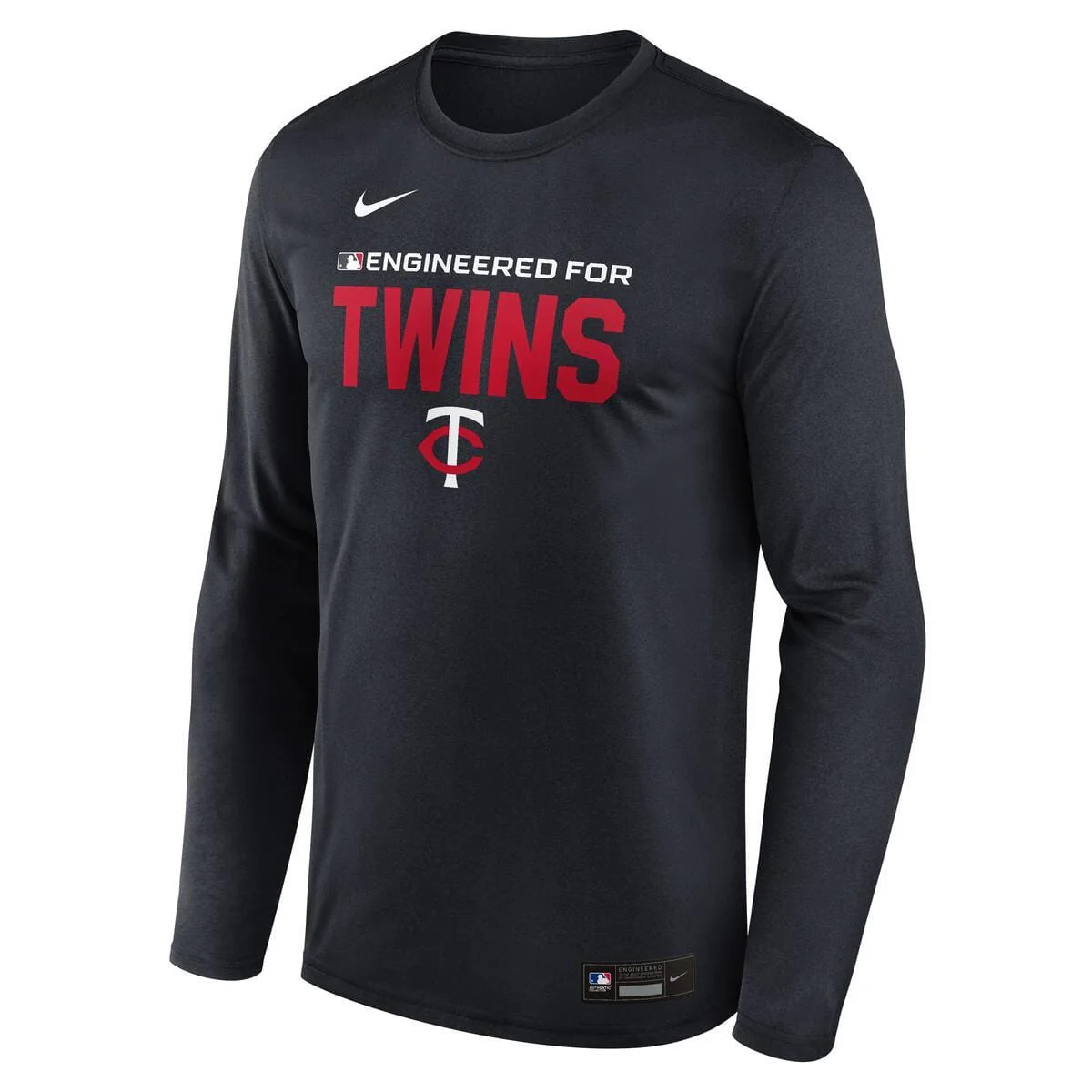 Adult Minnesota Twins Navy Nike 2026 Authentic Collection Team Issued Long Sleeve Legend T-Shirt - Men's - Image 2