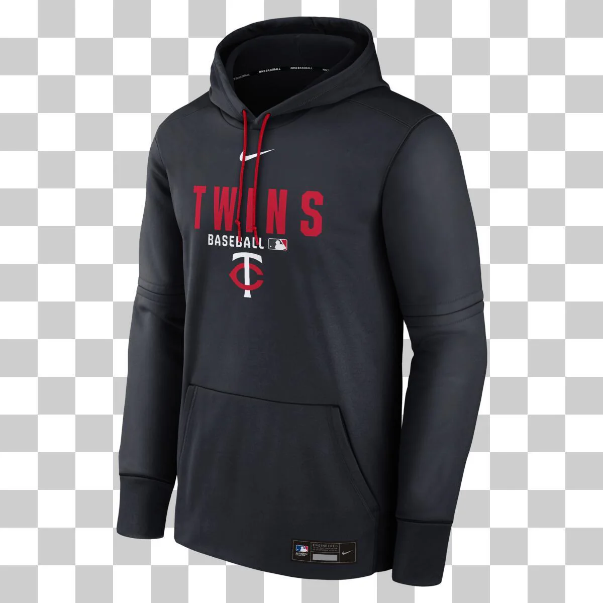 Adult Minnesota Twins Navy Nike 2026 Authentic Collection Therma Fleece Pullover Hoodie - Men's - Image 2