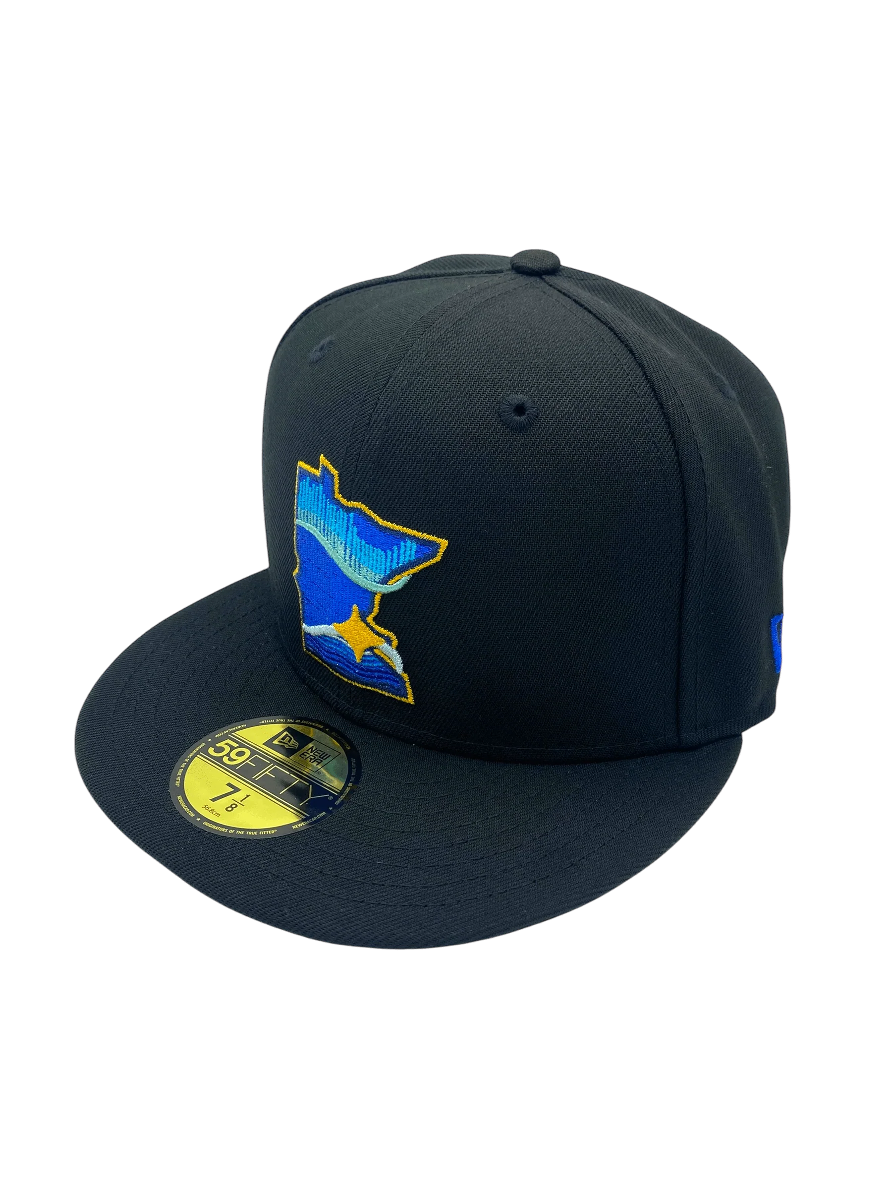 Adult Minnesota Twins New Era Black/Metallic City Connect State Logo 59FIFTY Fitted Hat - Men's - Image 6