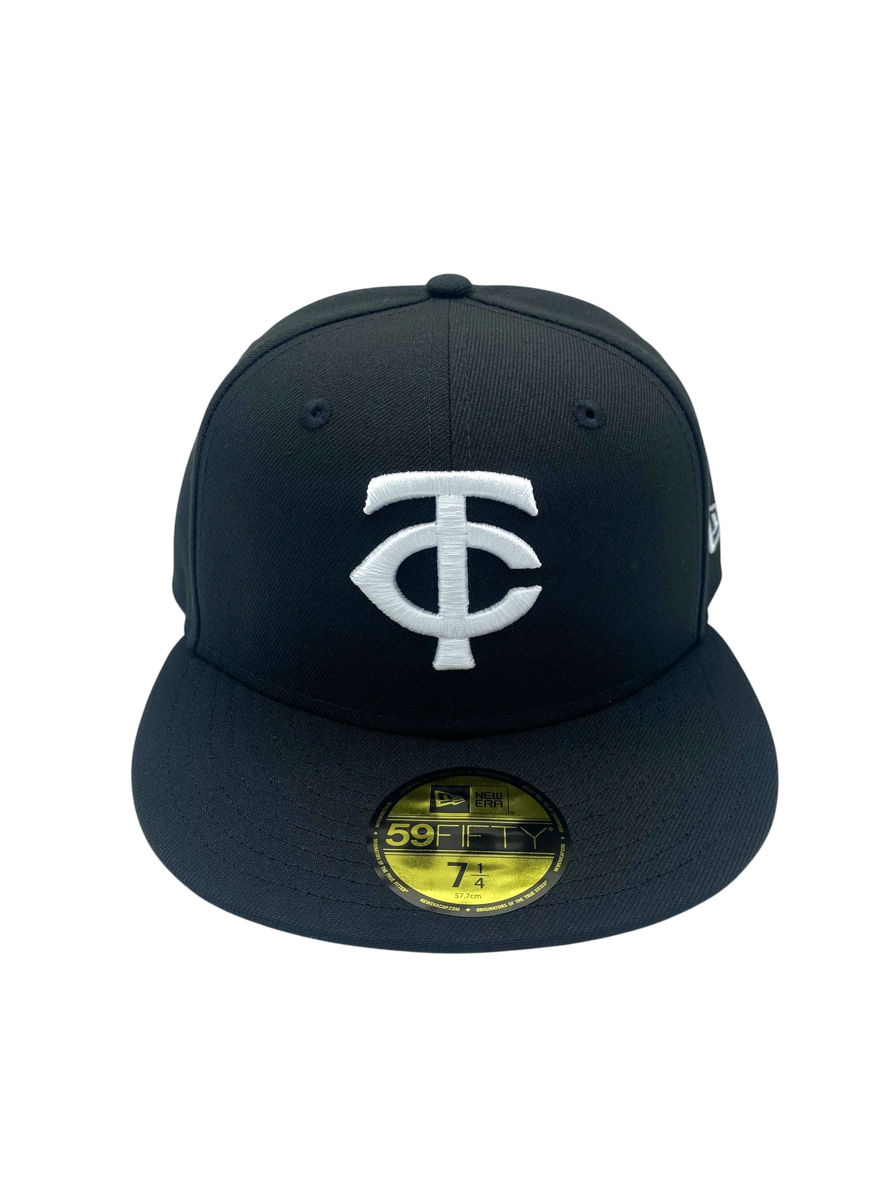 Adult Minnesota Twins New Era Black/White Basic Home 59FIFTY Fitted Hat - Men's - Image 4